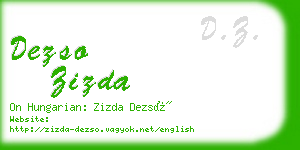 dezso zizda business card